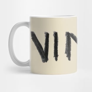 Vinyl Vibes : Black and Grey VINYL Mug